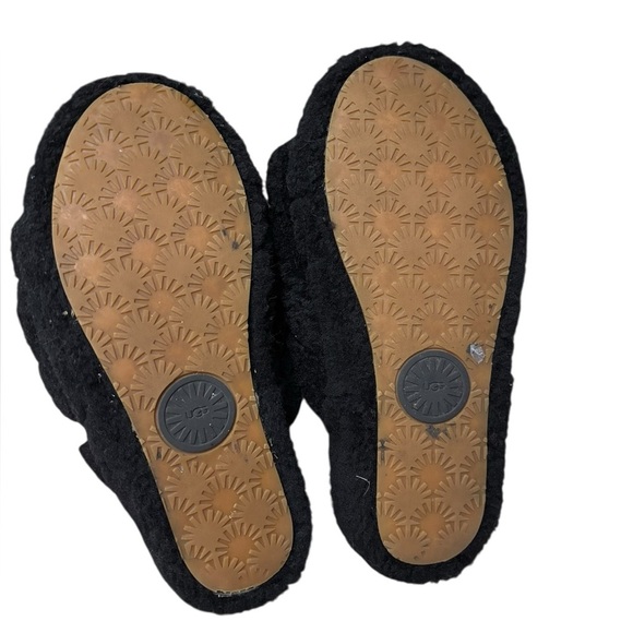 UGG Fluff Yeah Black Slipper Slide Sz 8 - Picture 6 of 8